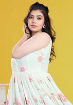 Load image into Gallery viewer, Teal Cotton Readymade Long Anarkali Suit
