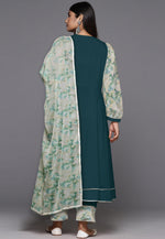 Load image into Gallery viewer, Teal Crepe Readymade Anarkali Suit
