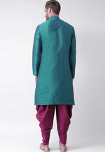 Load image into Gallery viewer, Teal Dupion Silk Dhoti Kurta
