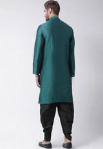 Load image into Gallery viewer, Teal Dupion Silk Dhoti Kurta
