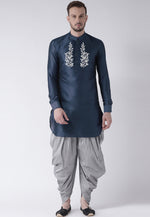 Load image into Gallery viewer, Teal Dupion Silk Dhoti Kurta
