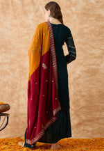 Load image into Gallery viewer, Teal Georgette Long Choli Lehenga
