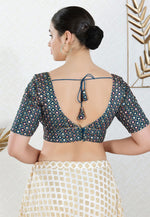 Load image into Gallery viewer, Teal Georgette Readymade Blouse
