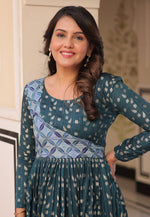 Load image into Gallery viewer, Teal Jacquard Gown
