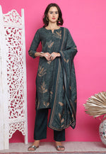 Load image into Gallery viewer, Teal Muslin Pakistani Suit
