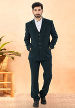 Load image into Gallery viewer, Teal Rayon Tuxedos Suit
