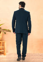 Load image into Gallery viewer, Teal Rayon Tuxedos Suit
