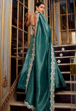 Load image into Gallery viewer, Teal Silk Circular Lehenga Choli
