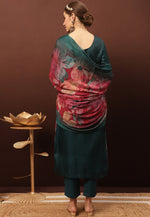 Load image into Gallery viewer, Teal Silk Pant Style Suit
