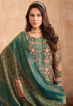Load image into Gallery viewer, Teal Tissue Pant Style Suit
