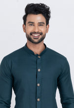 Load image into Gallery viewer, Teal Viscose Indo Western Kurta
