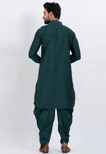 Load image into Gallery viewer, Teal Viscose Pathani Suit
