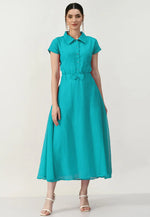 Load image into Gallery viewer, Turquoise Georgette Gown
