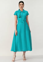 Load image into Gallery viewer, Turquoise Georgette Gown

