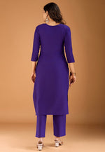 Load image into Gallery viewer, Violet Cotton Kurta Set With Pant
