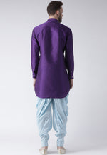 Load image into Gallery viewer, Violet Dupion Silk Dhoti Kurta

