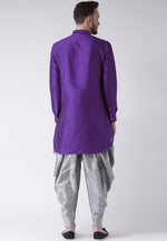 Load image into Gallery viewer, Violet Dupion Silk Dhoti Kurta
