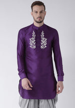Load image into Gallery viewer, Violet Dupion Silk Dhoti Kurta

