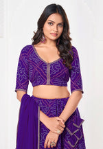 Load image into Gallery viewer, Violet Georgette A Line Lehenga Choli
