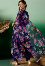 Load image into Gallery viewer, Violet Georgette Readymade Anarkali Suit
