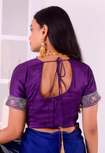 Load image into Gallery viewer, Violet Satin Silk Readymade Blouse
