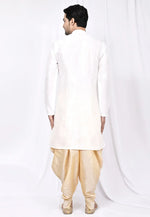 Load image into Gallery viewer, White Art Silk Indo Western Suit
