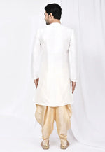 Load image into Gallery viewer, White Art Silk Indo Western Suit
