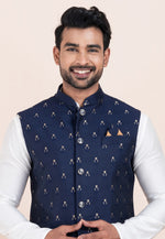 Load image into Gallery viewer, White Banarasi Silk Kurta Pajama With Jacket
