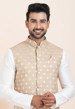 Load image into Gallery viewer, White Banarasi Silk Kurta Pajama With Jacket
