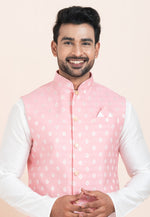 Load image into Gallery viewer, White Banarasi Silk Kurta Pajama With Jacket
