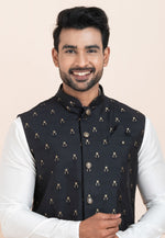 Load image into Gallery viewer, White Banarasi Silk Kurta Pajama With Jacket
