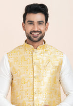 Load image into Gallery viewer, White Banarasi Silk Kurta Pajama With Jacket
