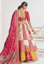Load image into Gallery viewer, White Banarasi Silk Lehenga Choli For Wedding
