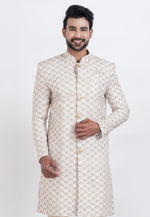 Load image into Gallery viewer, White Cotton Indo Western Suit
