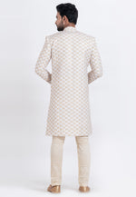 Load image into Gallery viewer, White Cotton Indo Western Suit
