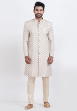 Load image into Gallery viewer, White Cotton Indo Western Suit
