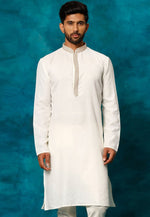 Load image into Gallery viewer, White Cotton Kurta Pajama

