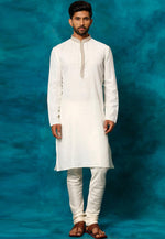 Load image into Gallery viewer, White Cotton Kurta Pajama
