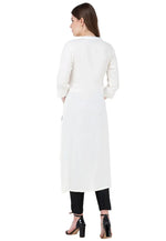 Load image into Gallery viewer, White Cotton Kurta Set With Pent
