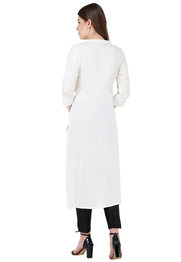 White Cotton Kurta Set With Pent
