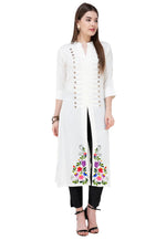 Load image into Gallery viewer, White Cotton Kurta Set With Pent
