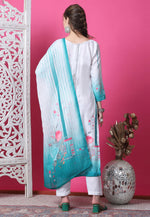 Load image into Gallery viewer, White Cotton Pakistani Suit
