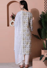 Load image into Gallery viewer, White Cotton Pant Style Suit
