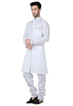 Load image into Gallery viewer, White Cotton Pathani Suit

