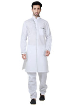 Load image into Gallery viewer, White Cotton Pathani Suit
