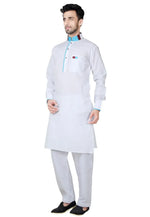 Load image into Gallery viewer, White Cotton Pathani Suit
