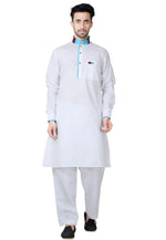 Load image into Gallery viewer, White Cotton Pathani Suit
