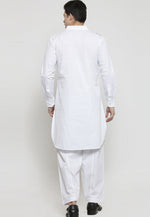 Load image into Gallery viewer, White Cotton Pathani Suit

