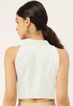 Load image into Gallery viewer, White Cotton Readymade Blouse
