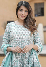 Load image into Gallery viewer, White Cotton Readymade Pakistani Suit
